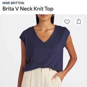 Nine Britton Navy Top